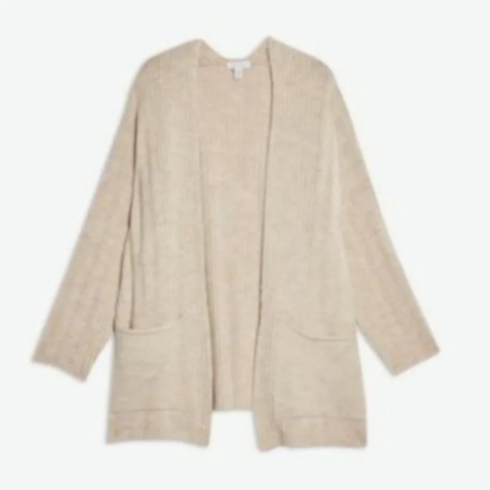 TopShop Oversized Ribbed Open Cardigan with Pockets - Picture 3 of 13